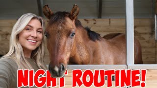 NIGHT ROUTINE OF AN EQUESTRIAN | Winter 2021