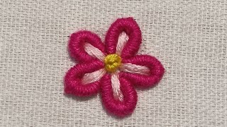 Easy Bullion Stitch Flower Hand Embroidery For Beginnersshorts