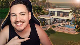 Construí uma CASA MODERNUXA de praia no meu lote FAVORITO no The Sims 4!