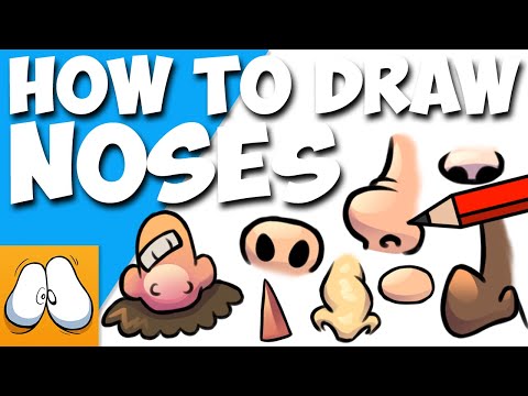 How To Draw A Nose (EASY CARTOON noses!)