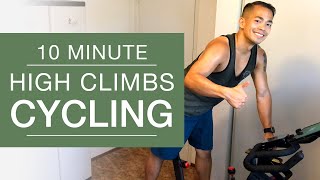 🚴 Indoor Cycling Hill Climb Workout in 10 MINUTES | Virtual Spin Class