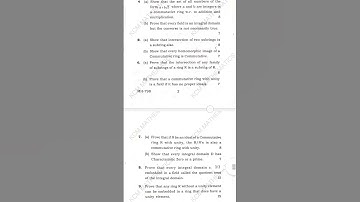 MJ -09 (Ring Theory)||VBU (FYUGP 2022-2026)||