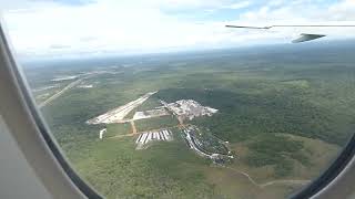 Landing met KLM op luchthaven Zanderij Suriname