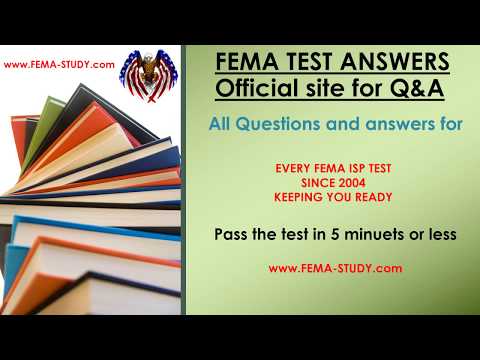 FEMA TEST ANSWERS Official site courses