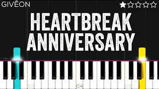 Giveon - Heartbreak Anniversary | EASY Piano Tutorial