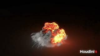 Large-Scale Explosionhoudini Pyro Scene