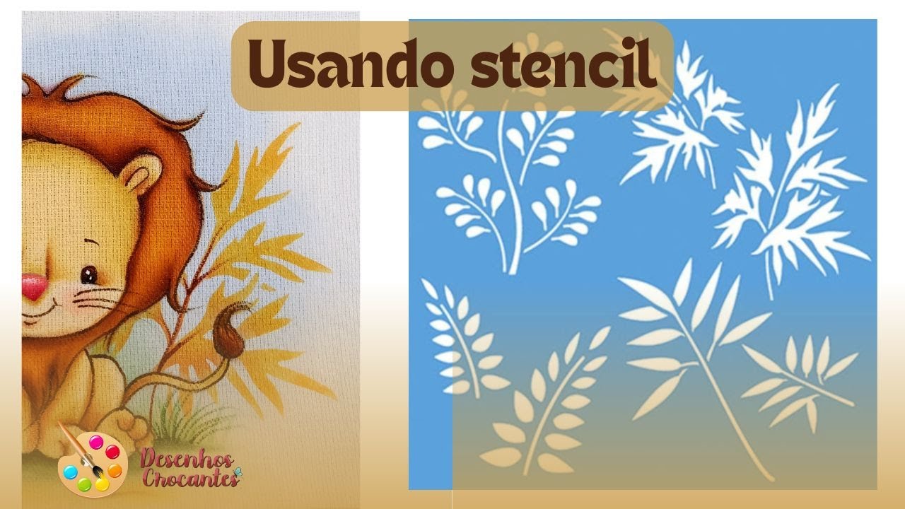 📍 Dica: Como pintar folhas secas com stencil (Desenhos Crocantes)