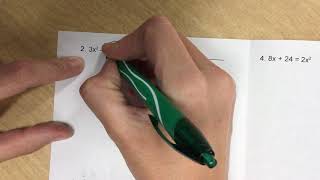 Algebra 2 Notes 4-4 Solving quadratic equations by factoring