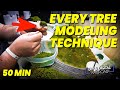 Every Tree Modeling technique I know for Model Railroads