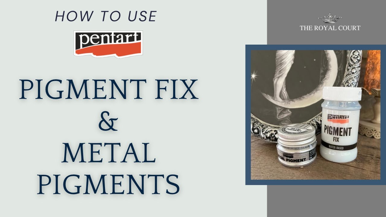 How to Use Pentart Pigment Fix and Metal Pigments Demo YouTube
