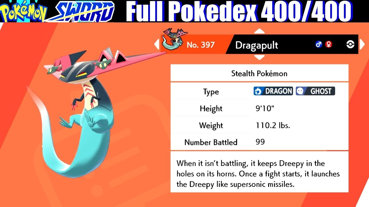 Pokemon Sword & Shield - Full Pokedex / All 400 Pokemon 