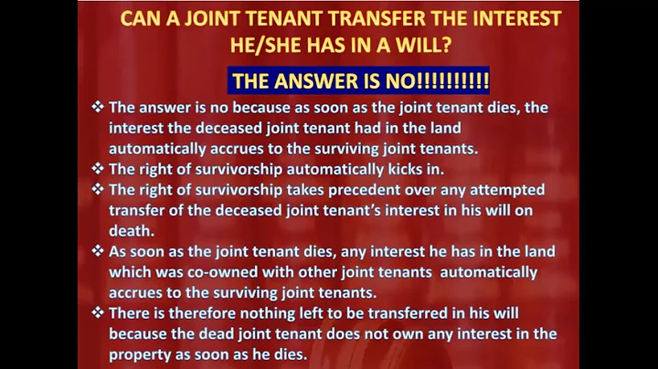 Land Law of Ghana: Co-ownership of land in Ghana  (Joint tenants and tenants in common)
