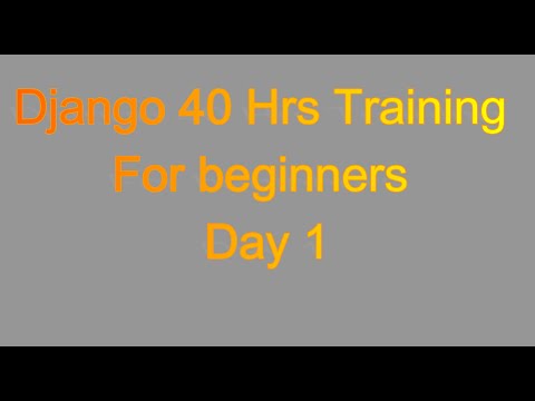 Python Django  40 Hrs Project Training