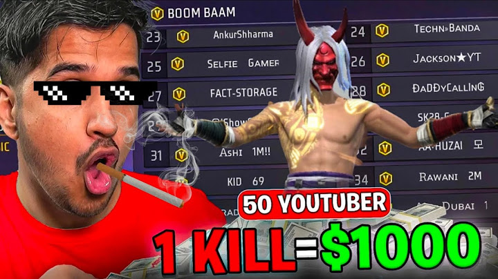 1000 Rs Per Kill Challenge With 50 Youtubers 🤑
