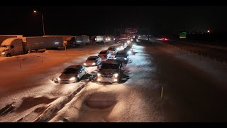 1000 People Stranded From Winter Storm In New York - Ripley, Ny - Lake Effect Snow - I90 - Drone