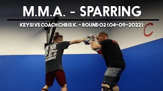 Mma Sparring Keysi Vs Coach Chris K. Round 02 Circadian Mma 04-09-2022