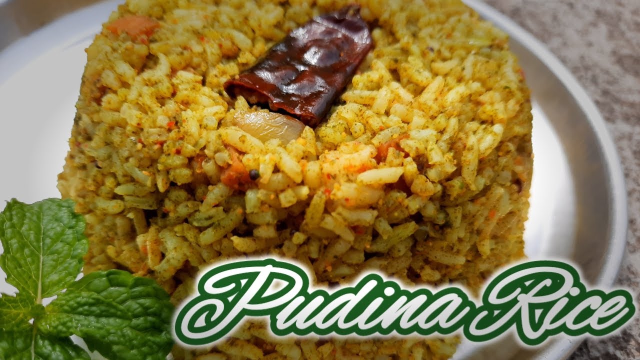 Mint rice / Pudina Rice recipe / Mint fried rice /Mint recipe/How to ...