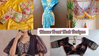 💗 Trending Front Neck Blouse Ideas| Best Front Neck Blouse Designs Style 💕(सामने के गले का डिजाइन)