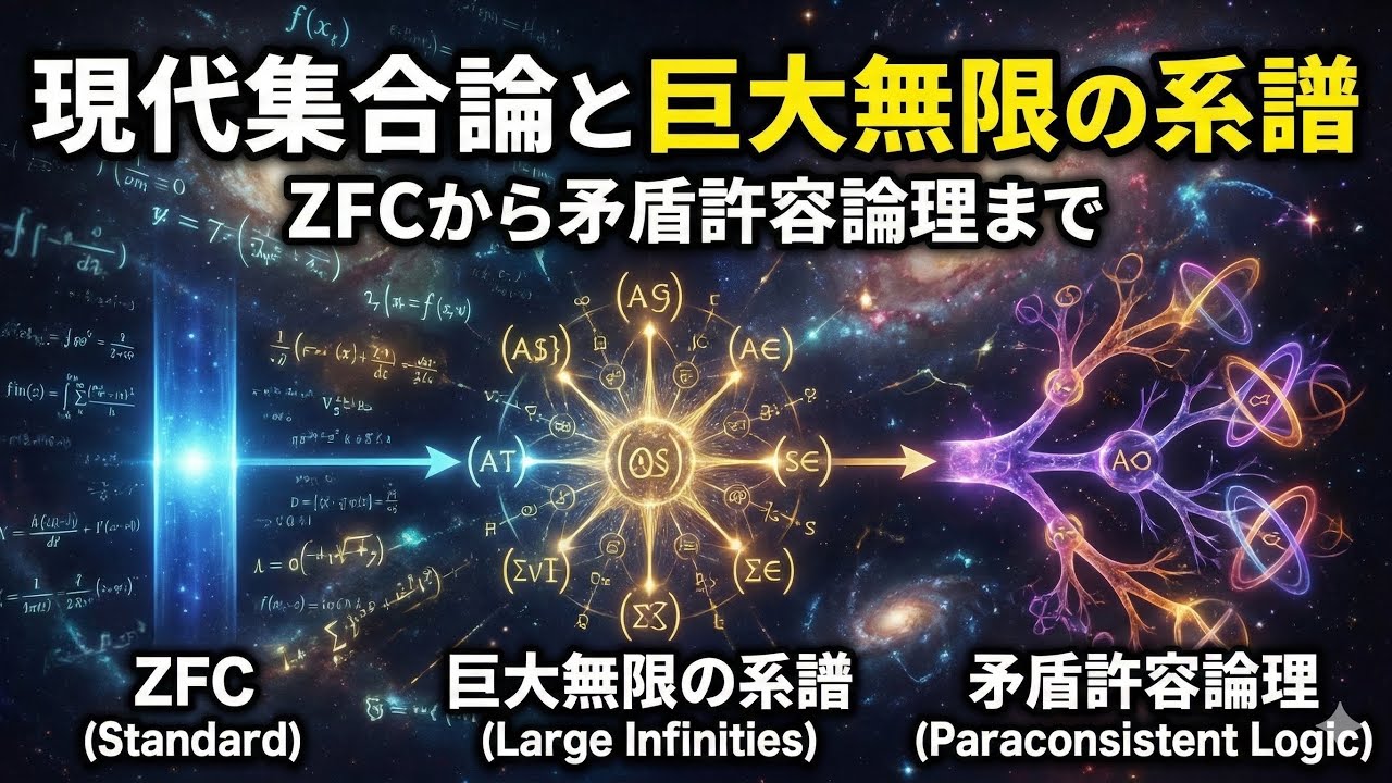 現代集合論と巨大無限の系譜：ZFCから矛盾許容論理まで