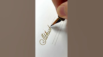 Abhishek Mishra - name handwriting with fountain pen #calligraphy #fountainpen #satisfying