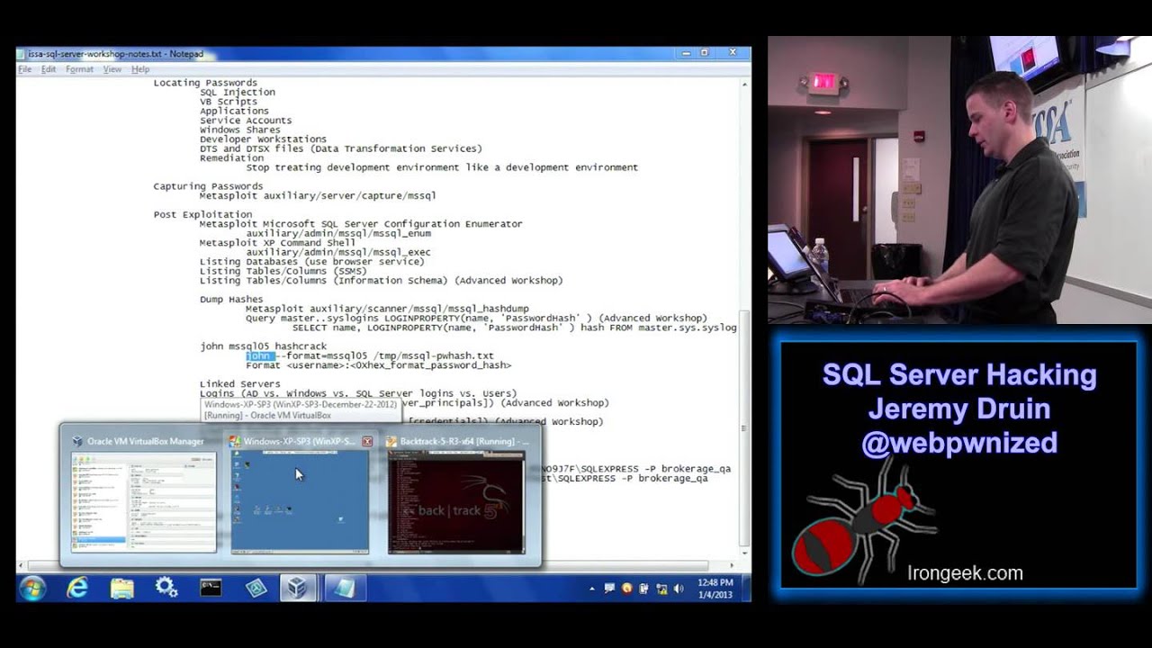 sql server hacking jeremy druin webpwnized 