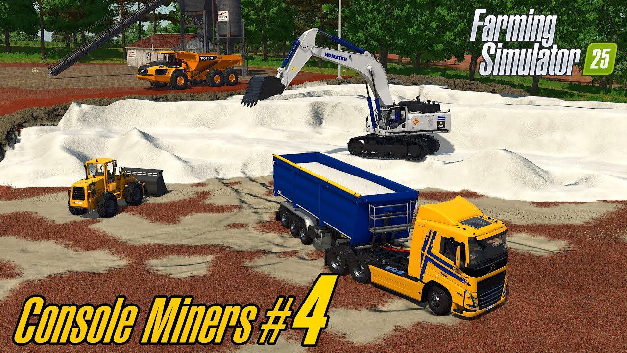 FS25 Console Miners 4 🚧 New Horizon Farm Map - Work At The Limestone ...