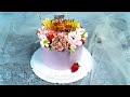 Awesome Decoration Flowers cake with Strawberries | Trang Trí Bánh Hoa Tuyệt vời Với Quả Dâu Tây