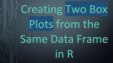 Creating Two Box Plots from the Same Data Frame in R