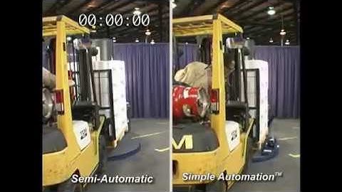 Lantech Q-300 vs. Q-300XT Side-By-Side Stretch Wrapper (Semi-Automatic vs Simple Automation)