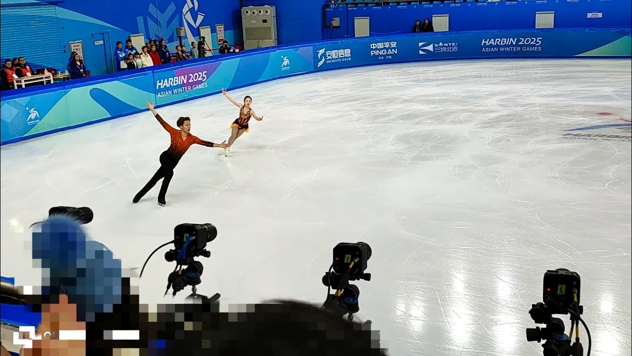 長岡 柚奈 ＆ 森口 澄士  Yuna NAGAOKA ＆ Sumitada MORIGUCHI  (The 9th Asian Winter Games Harbin 2025) SP fancam