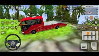 Game driving bus towing trailer melewati jalanan berlumpur | Bus simulator indonesia gameplay screenshot 4