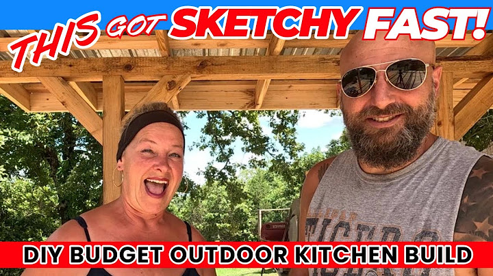 SCARIEST Part of Our DIY Outdoor Kitchen Build 😱 | Repurposed Metal Roofing in the Arkansas Heat!