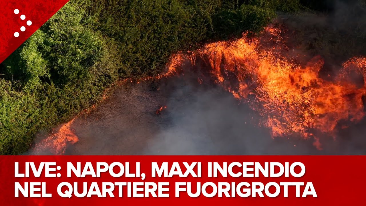 LIVE Napoli, maxi incendio a Fuorigrotta. Fiamme a pochi metri da case e università: diretta video