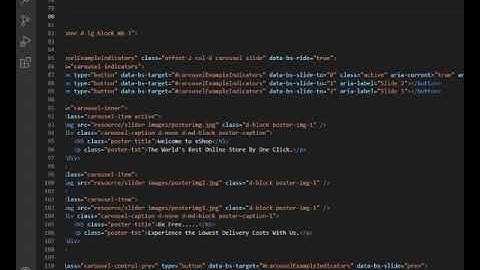 Develop a carousel for home page using bootstrap and java script | 7th video
