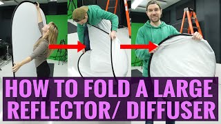 How To Fold A Large Reflector Or Pop Out Foldable Soft Diffuser FAST screenshot 2