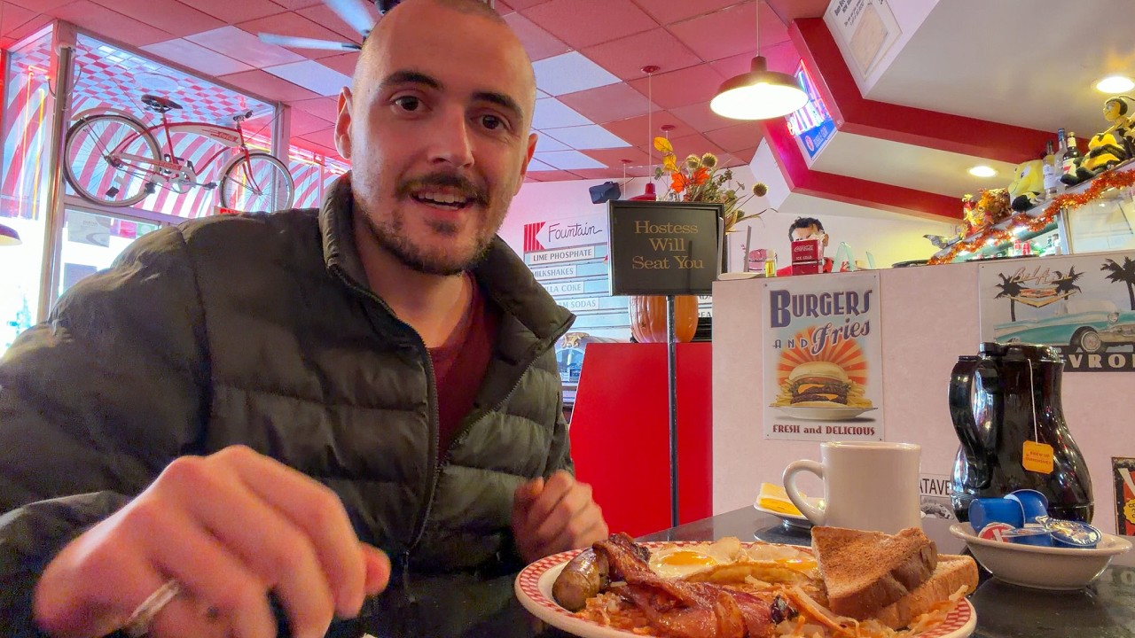 La Colazione Americana al Busy Bee Diner e Tour di un Motel Americano