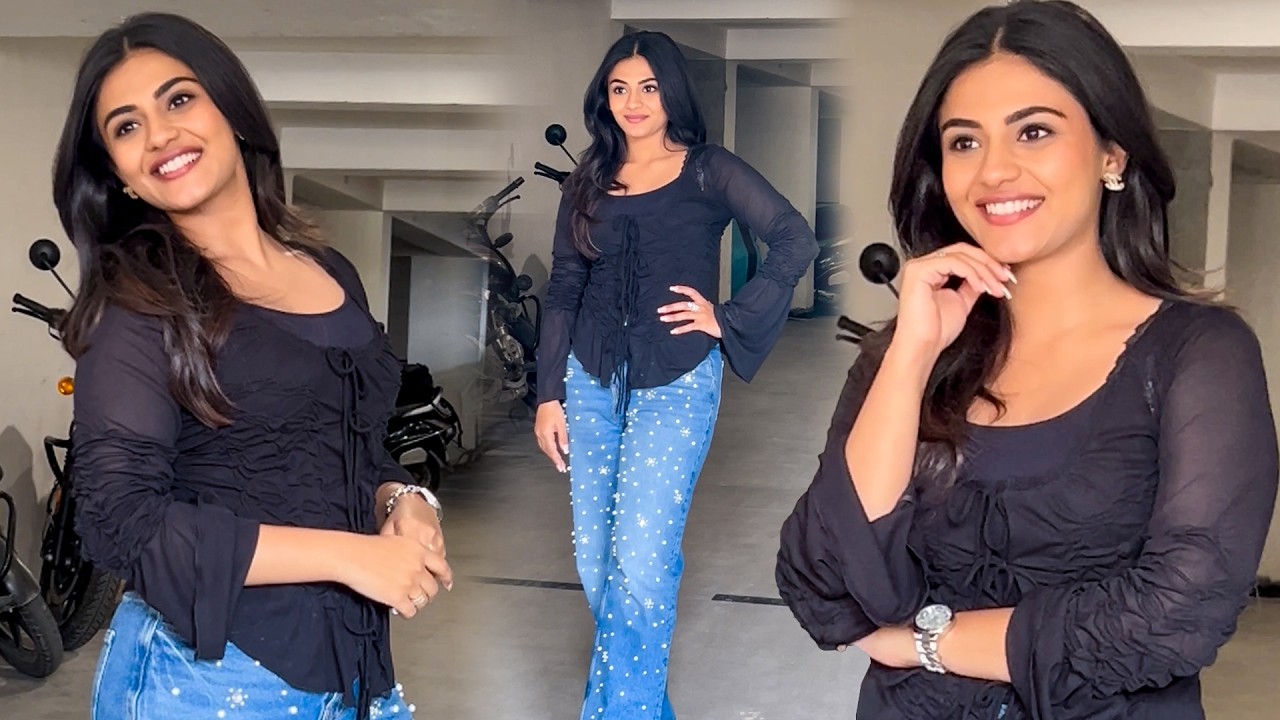 Actress Nayan Sarika Latest Visuals At Vishnu Vinysam Media Interaction | TFPC