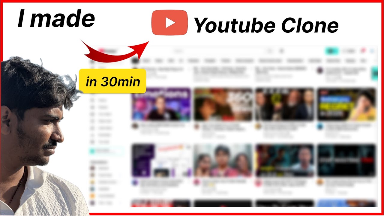 How I build youtube clone in just 30min using AI | github copilot