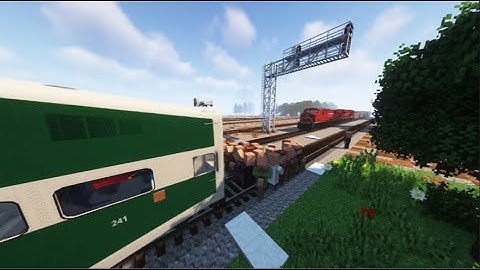 Protesters on Railroad Tracks Run Over by GO Transit Train! - Minecraft Immersive Railroading