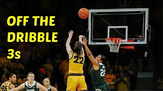 Caitlin Clark - Off the Dribble 3s