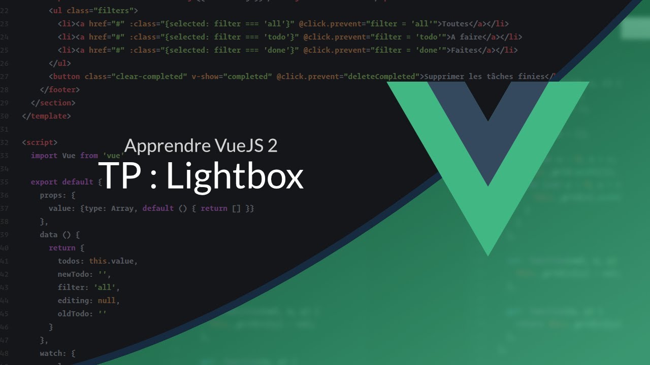 VueJS 2 (13/16) : TP : Lightbox - YouTube