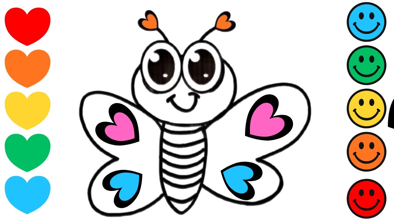 How to Draw a Colorful Butterfly 🦋✨🌈❤️ | Rainbow Butterfly Drawing Easy | Step by Step Art Tutorial