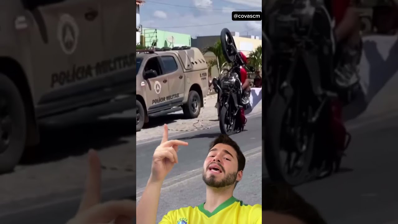 Grau de moto na frente da polícia, polêmica 3 #shorts