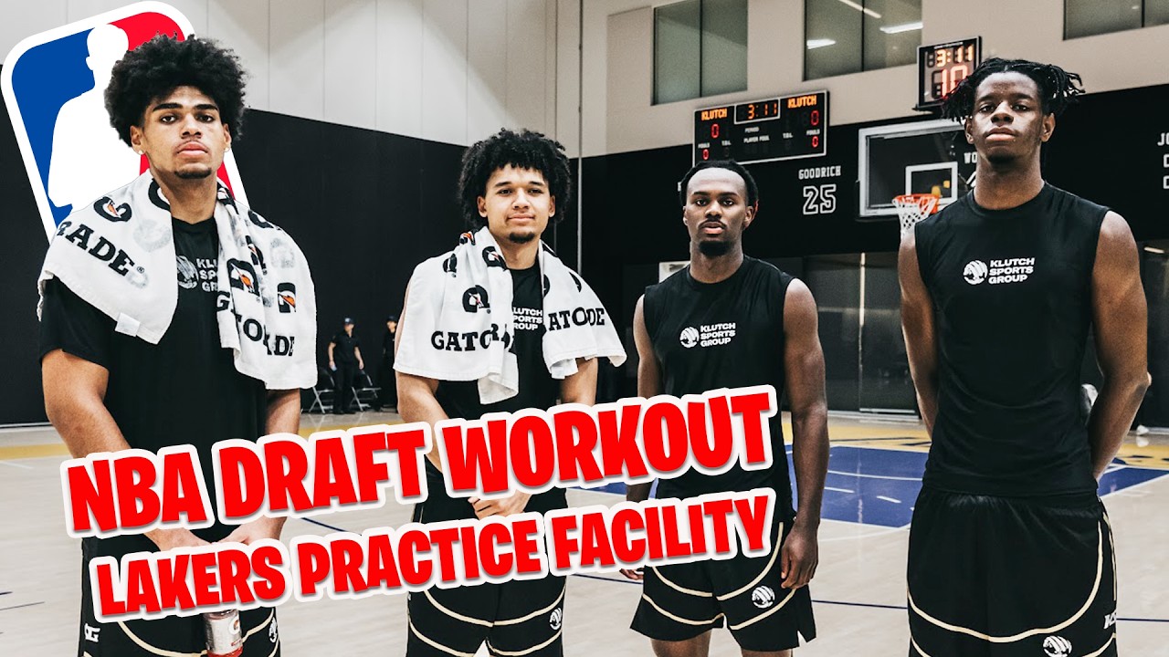 Caleb Wilson, Brayden Burries , and Koa Peat NBA Draft workout at Lakers Practice Facility