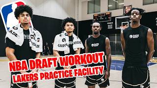 Caleb Wilson, Brayden Burries , and Koa Peat NBA Draft workout at Lakers Practice Facility