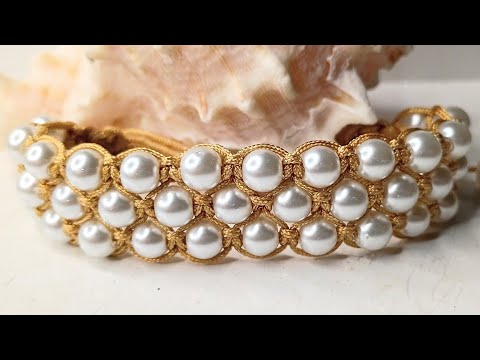 Honeycomb knot thread bracelet #jewelrymaking #macrame #threadbracelets