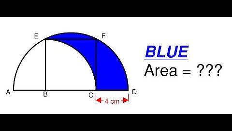 Can You Find the Blue Area in the Semicircle? A Nice Geometry Problem Test Your Math Skills Part 39