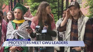 Protesters meet with GW leaders