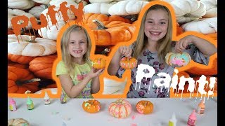 PUMPKIN PAINTING WITH PUFFY PAINT!!