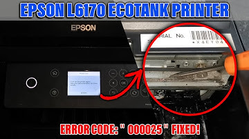 HOW TO FIX "000025" PRINTER ERROR OF EPSON L6170 ECOTANK PRINTER.